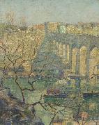 Ernest Lawson View of the Bridge oil painting on canvas
